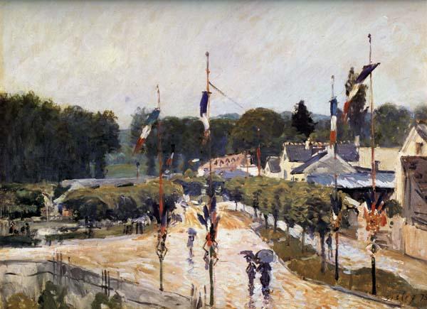 Alfred Sisley Fete Day at Marly-le-Roi oil painting image